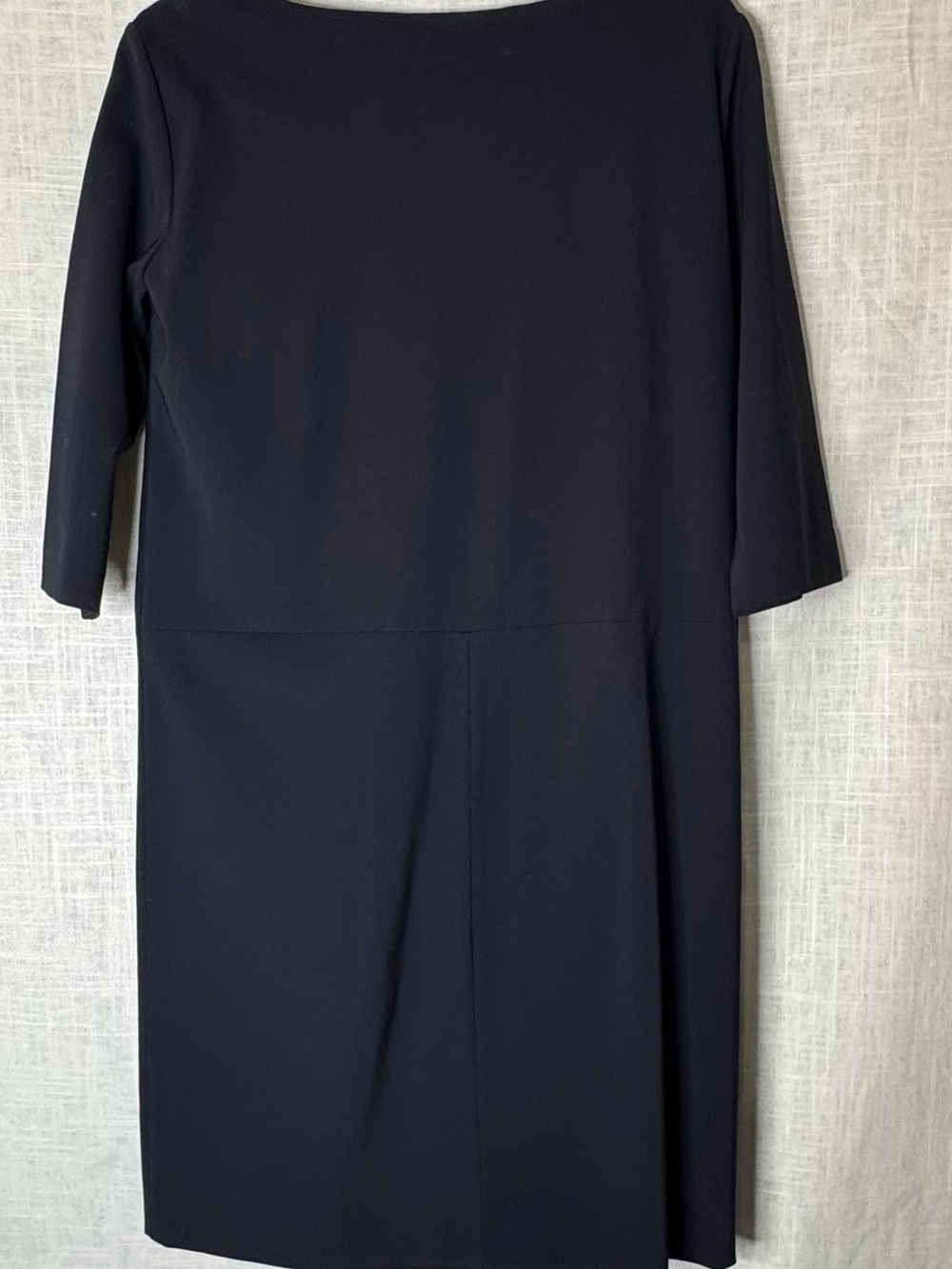 MaxMara Navy Midi Shift Dress with Front Pockets - Picture 2 of 3